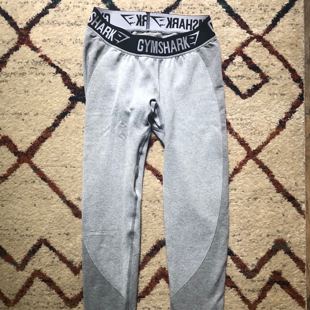 Gymshark Flex leggings in Grey with Black band